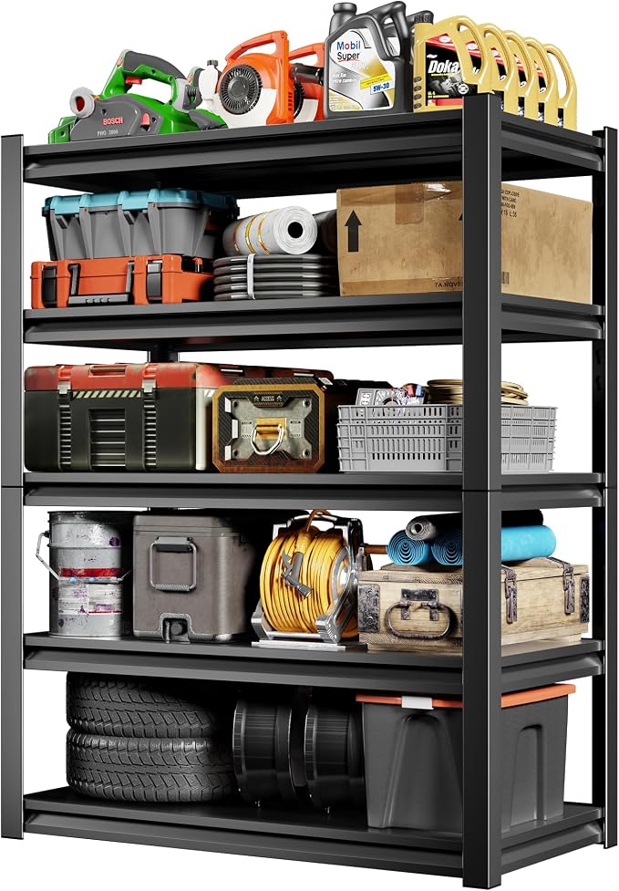 36" W Storage Shelves 2500LBS Garage Shelving Heavy Duty 5 Tier Adjustable by Unknown