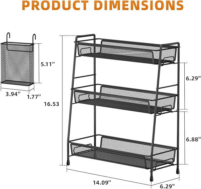 VITVITI 3-Tier Bathroom Organizer Countertop, Metal Wire Mesh Bathroom Counter - Image 6