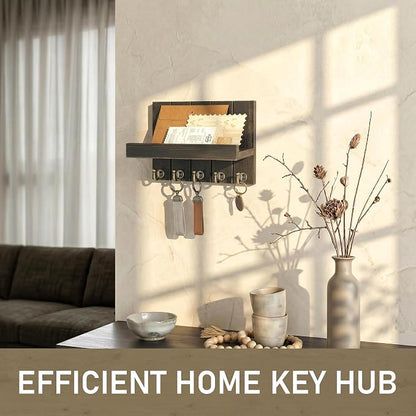 Rebee Vision Pine Wood Key Holder Wall Mount - Image 3