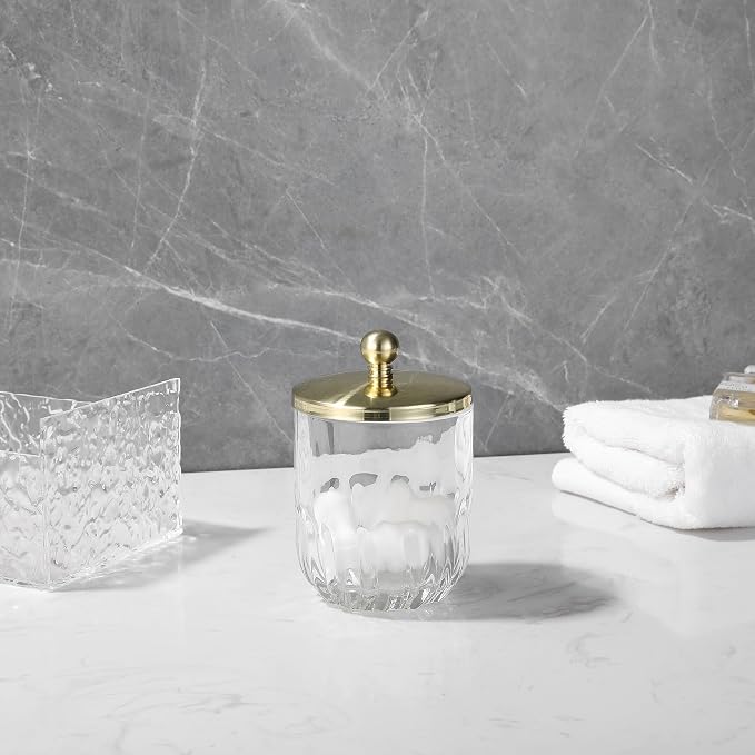 Clear Transparent Apothecary Vertical Wavy Glass Jar - Image 9