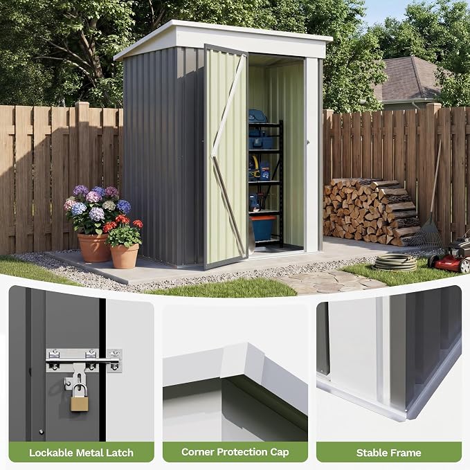 Patiowell 5x3 FT Outdoor Storage Shed - Image 4
