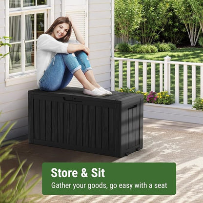Mars Villa 72 Gallon Deck Box, Outdoor Storage Box Waterproof, Outside Resin - Image 7