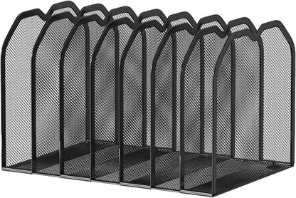 Black 7-Section File Folder Organizer by Unknown