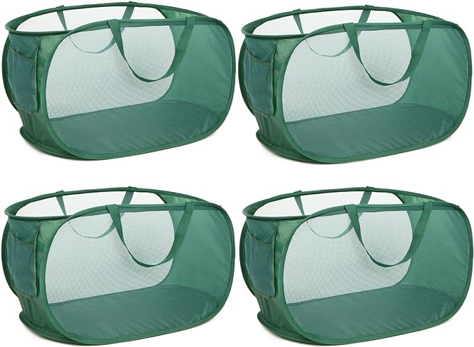 4 Pack Collapsible Laundry Baskets, Foldable Laundry Basket by Bemkoo