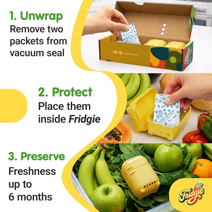 Fridgie Produce Saver, Ethylene Gas Absorber, Fresh Fruit Saver - Image 5