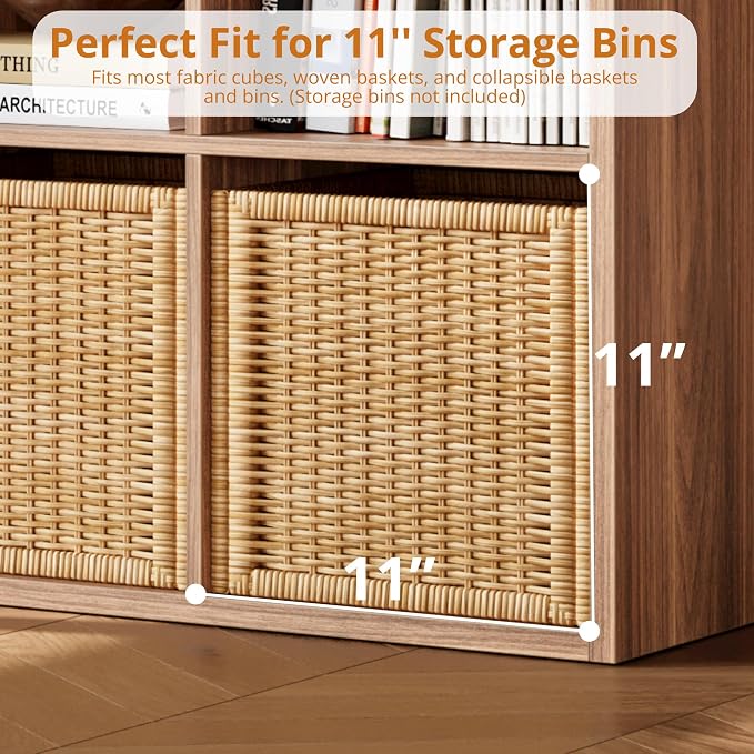 IRONCK Bookshelf, 8-Cube Storage Cube Shelf Organizer, Extra Thick Frame - Image 7