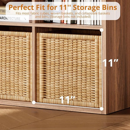 IRONCK Bookshelf, 8-Cube Storage Cube Shelf Organizer, Extra Thick Frame - Image 7