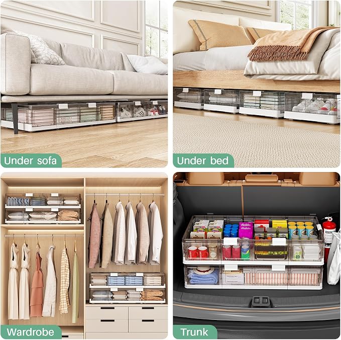 Kitstorack 2 Pack Plastic Under Bed Storage Bins - Image 8