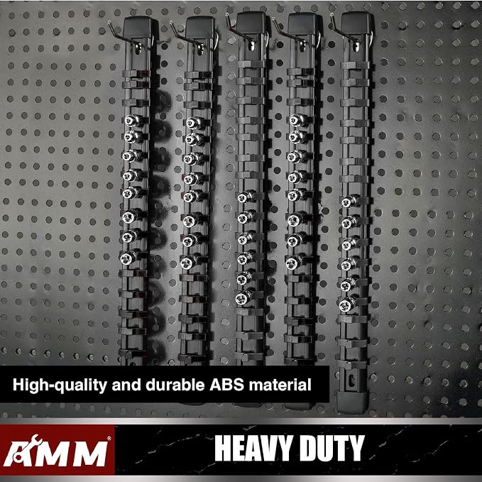 AMM 6-Piece Socket Organizer，1/4 inch Drive ABS Tools-Socket Holder，Heavy Duty - Image 6
