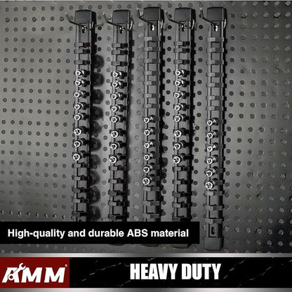 AMM 6-Piece Socket Organizer，1/4 inch Drive ABS Tools-Socket Holder，Heavy Duty - Image 6