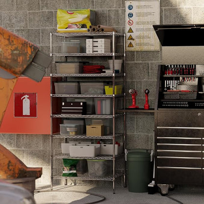 24" Deep x 36" Wide x 86" Height Wire Shelving Kit | 8-Tier | NSF Commercial - Image 7
