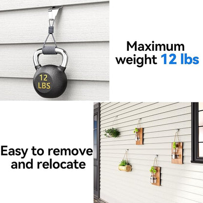 Amuille Vinyl Siding Hooks Hanger 10 Pack, Heavy Duty Siding Clips - Image 4