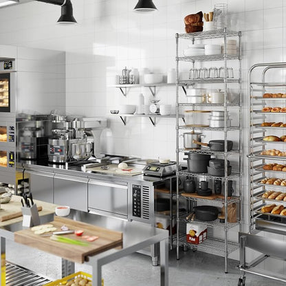 14" Deep x 24" Wide x 96" Height Wire Shelving Kit | 10-Tier | NSF Commercial - Image 7