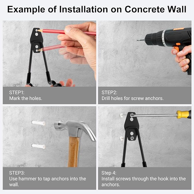 Wall Mounted Garage Hooks Tool Organizer, 10 Inch Garage Storage Hook Heavy - Image 4