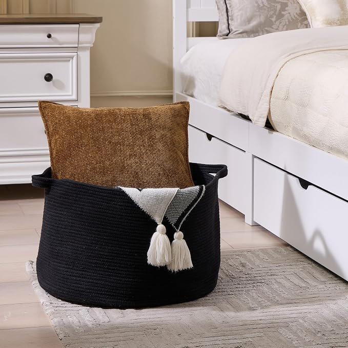 Luxury Little Extra Large Nursery Storage Basket, Blanket Basket - Image 5