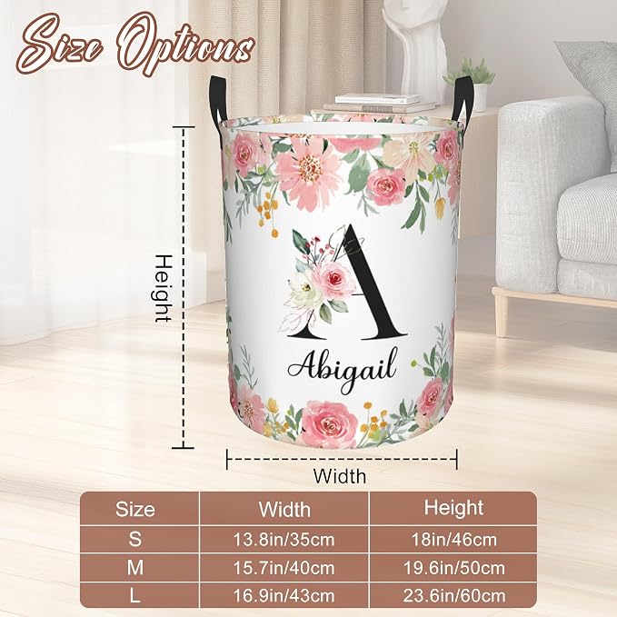 Custom Name Laundry Hamper, Personalized Laundry Basket - Image 3