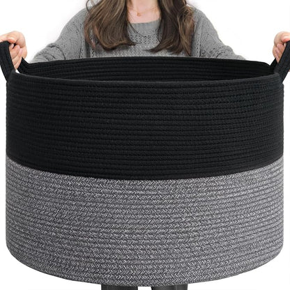 INDRESSME XXXLarge Cotton Rope Basket Woven Baby Laundry Baskets Blanket by INDRESSME