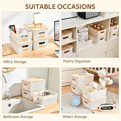 8 Pack Plastic Storage Bins - Image 2