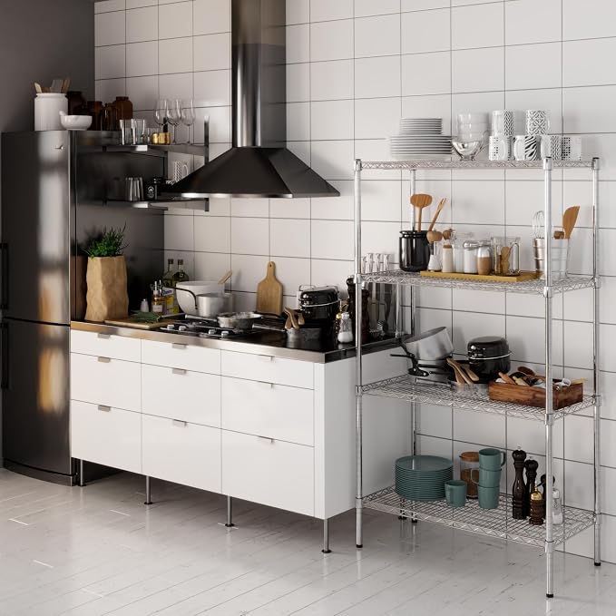 18" Deep x 36" Wide x 64" Height Wire Shelving Kit | 4-Tier | NSF Commercial - Image 2