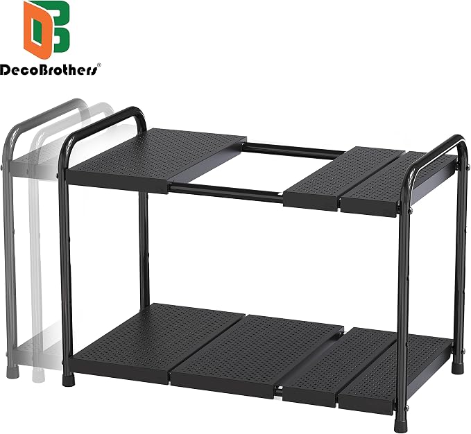 Deco Brothers Under Sink 2 Tier Expandable Shelf Organizer - Image 3