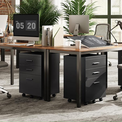 DEVAISE 3 Drawer File Cabinet for Home Office, Wood Under Desk Filing Cabinet - Image 2