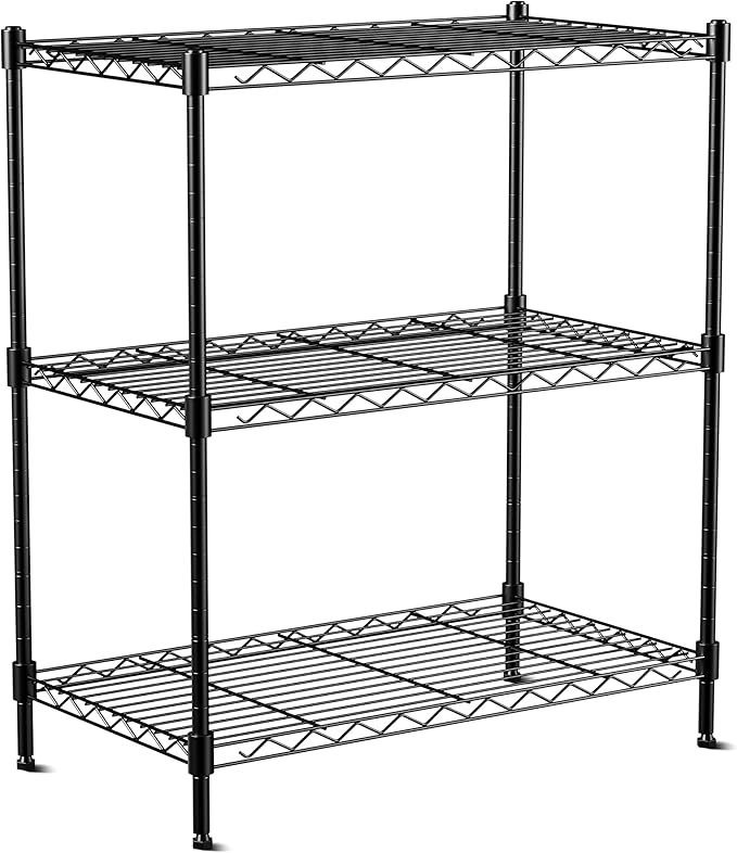 3-Tier Wire Shelf Rack, Wire Metal Shelving by Vanzbon