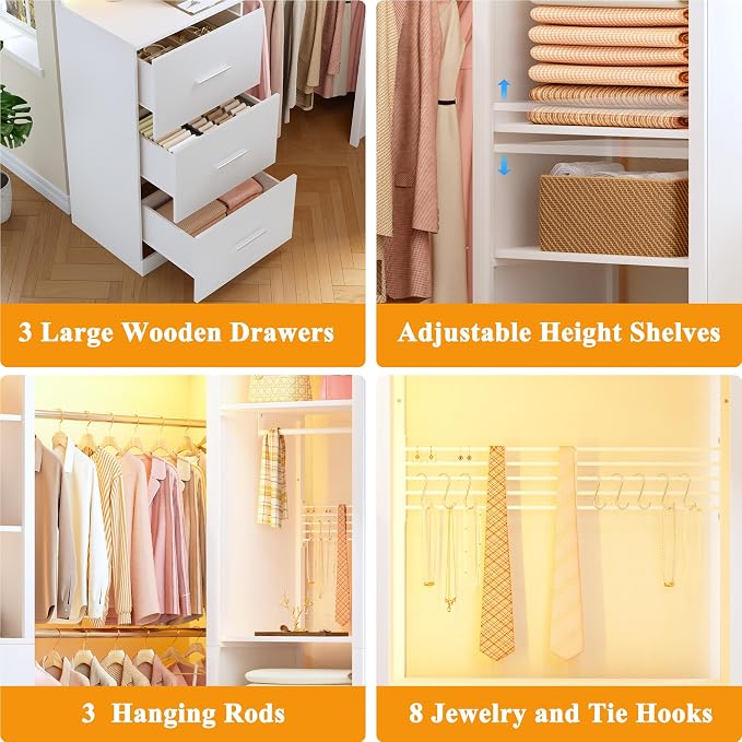 HUAHUU Large Corner Closet System - Image 5