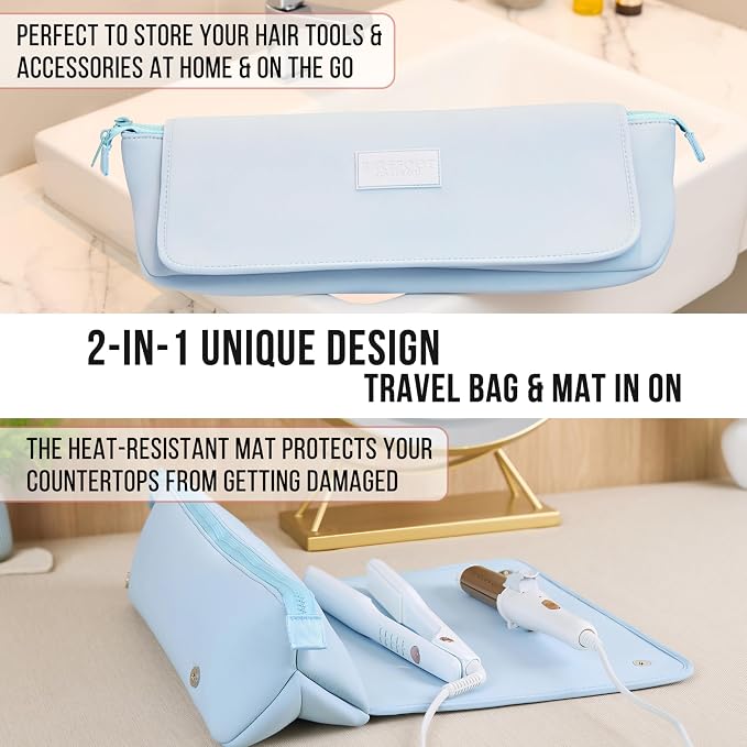 BAREFOOT CARIBOU Hair Tools Travel Bag and Heat Resistant Mat - Image 4
