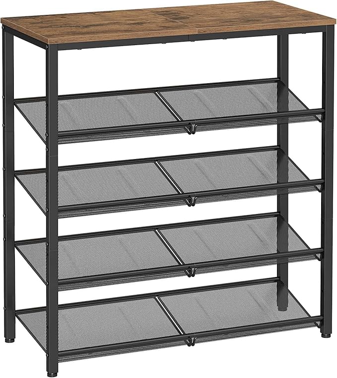 VASAGLE Shoe Rack for Entryway, Freestanding, Adjustable, Industrial | 5-Tier by Unknown