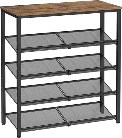 VASAGLE Shoe Rack for Entryway, Freestanding, Adjustable, Industrial | 5-Tier by Unknown