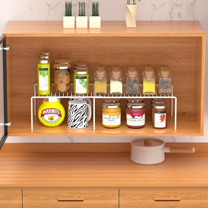 Redrubbit 4-Piece Expandable Metal Rustproof Storage Shelf Rack, Kitchen - Image 5