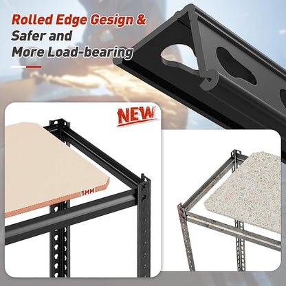 REIBII Storage Shelves Adjustable Metal Shelving 1600LBS Garage Shelves - Image 5