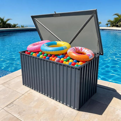 Garvee Outdoor Storage Box, 180 Gallon Waterproof Metal Storage Box, Outdoor - Image 5