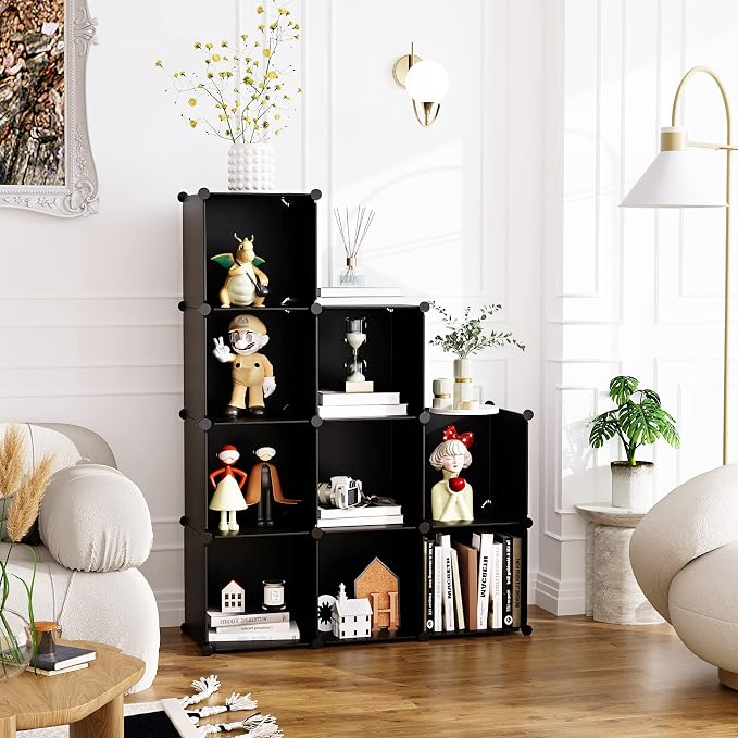 C&AHOME Cube Storage, 9-Cube Bookshelf, Plastic Closet Cabinet Organizer - Image 2