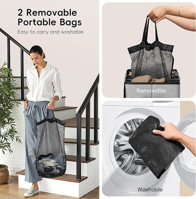 150L Double Laundry Hamper - Image 5