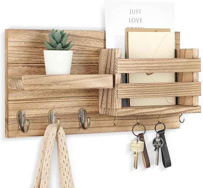 Lwenki Mail Organizer for Wall Mount – Key Holder by Lwenki