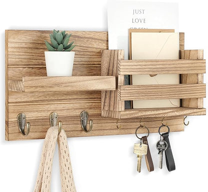 Lwenki Mail Organizer for Wall Mount – Key Holder by Lwenki