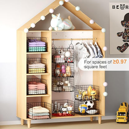 Sonyabecca 3-Tier Hanging Closet Organizer, Foldable Cabinet Wire Storage - Image 5