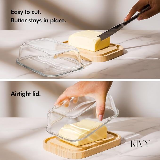 KIVY Large Butter Dish with Lid - Image 4
