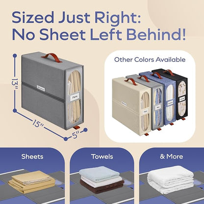 4x Bed Sheet Organizer Storage Boxes - Image 4