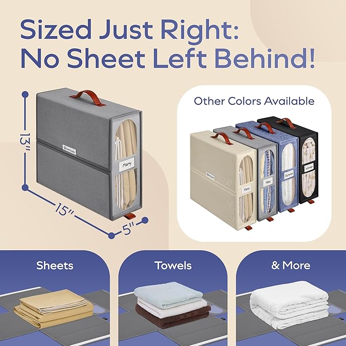 8x Bed Sheet Organizer Storage Boxes - Image 4