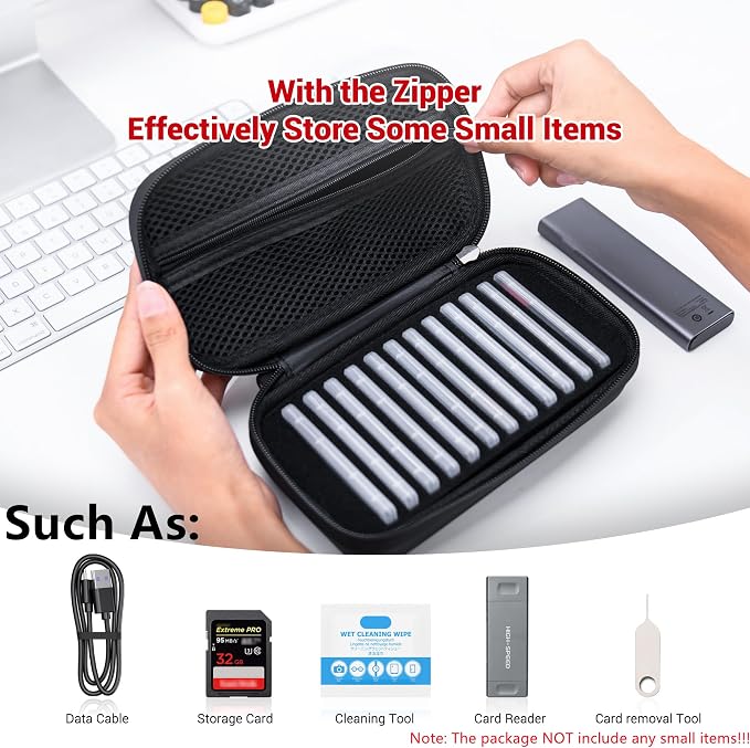 EVA PU M.2 SSD Holder with 12 Clear M.2 NVMe Cases - Image 5