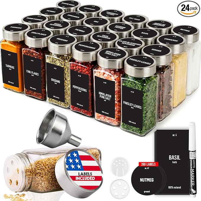 Deco haus Glass Spice Jars by Decohaus