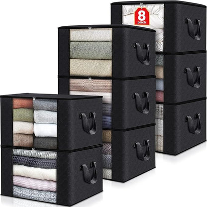 Fab totes Storage Bags, Clothes Blanket Storage Bins Foldable Closet Organizers by Fabtotes