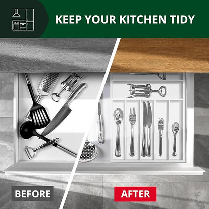 ROYAL CRAFT WOOD Luxury Bamboo Kitchen Drawer Organizer - Image 6