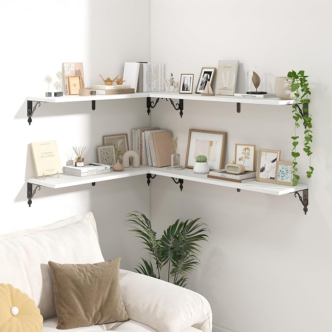 White Floating Shelves for Wall, 8 Inch Deep Floating Shelf - Image 5