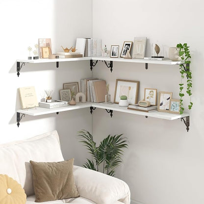 White Floating Shelves for Wall, 8 Inch Deep Floating Shelf - Image 5
