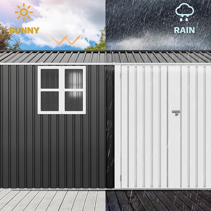 DWVO 12x8ft Large Tool Storage Shed - Image 4