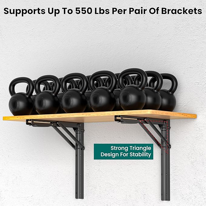 EVERHANGER 18 inch Folding Shelf Brackets - Image 4