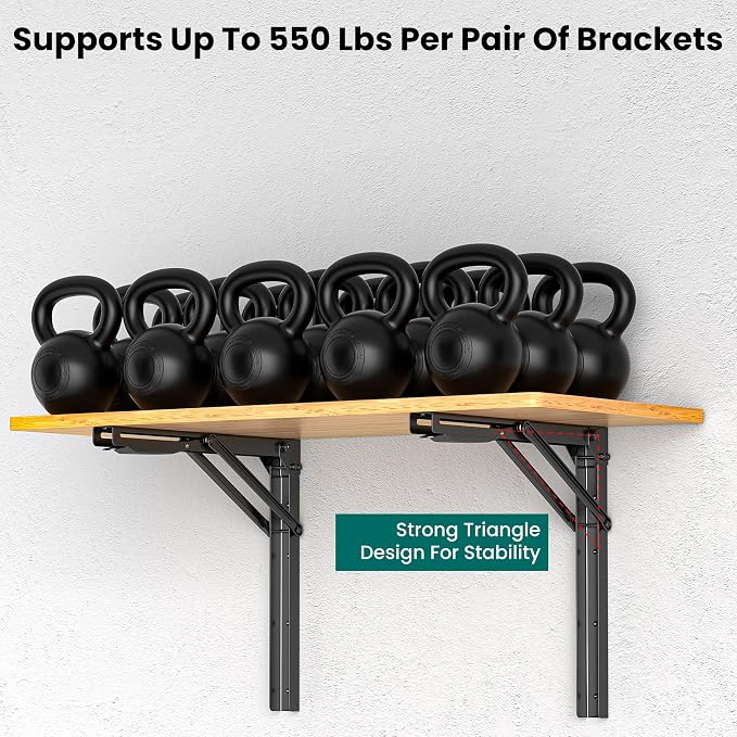 EVERHANGER 18 inch Folding Shelf Brackets - Image 4
